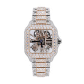 CS SKELETON TWO-TONE | Stainless Steel 41mm Moissanite Watch